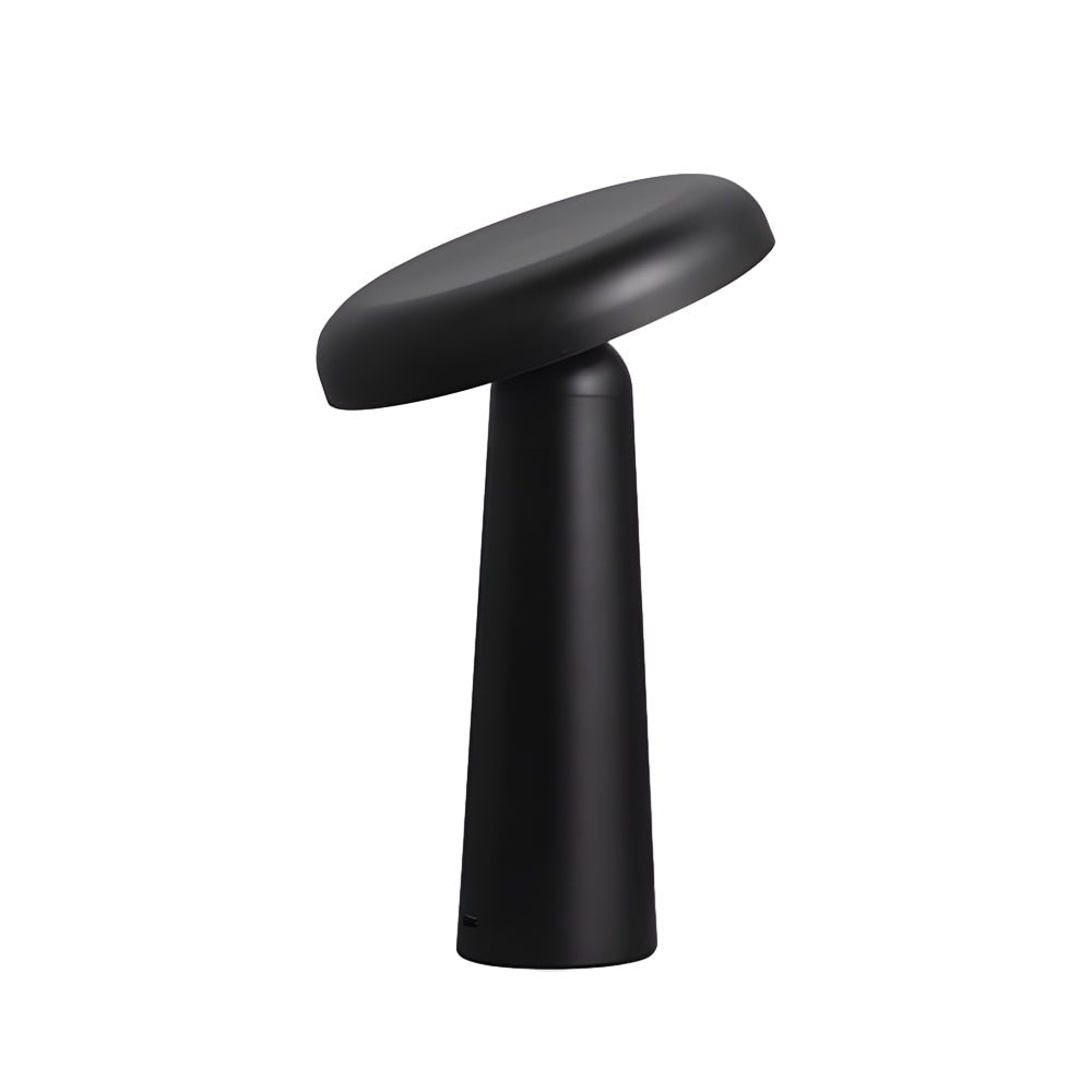 Mushroom Tiltable Touch Dimming Table Lamp Rechargeable White Black Yellow