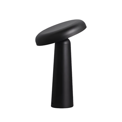 Mushroom Tiltable Touch Dimming Table Lamp Rechargeable White Black Yellow