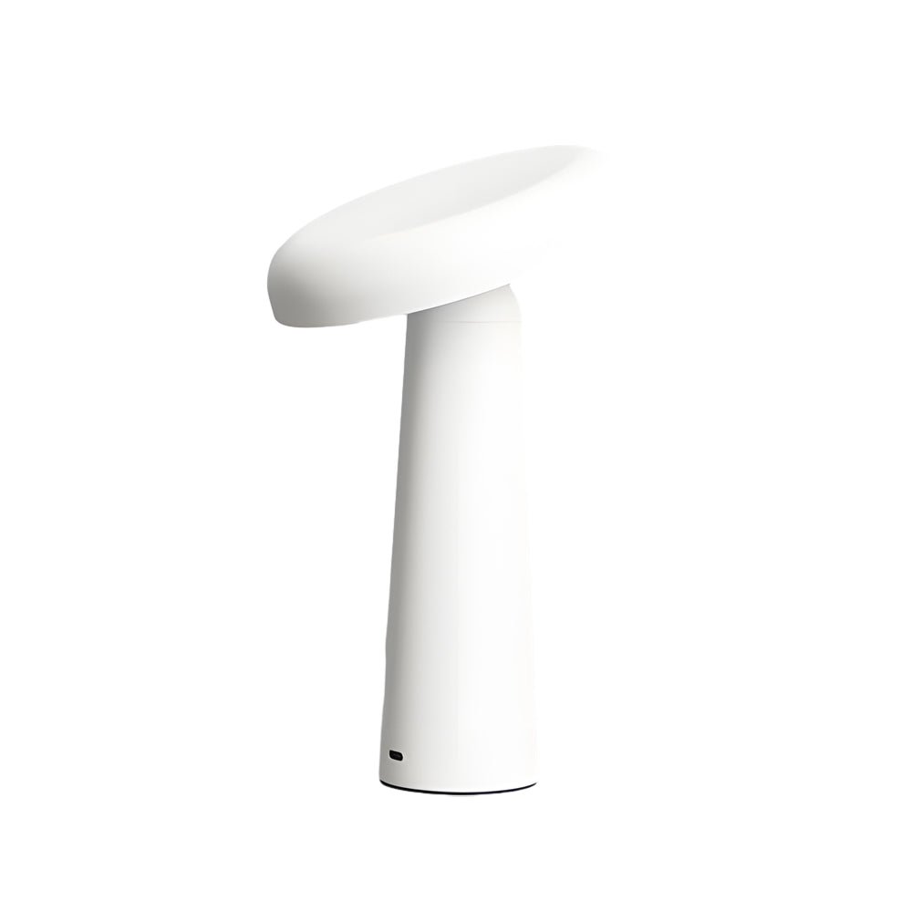 Mushroom Tiltable Touch Dimming Table Lamp Rechargeable White Black Yellow