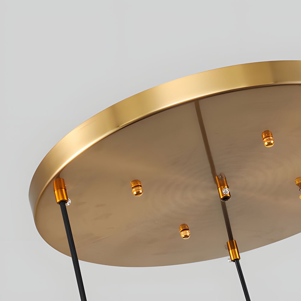 Nordic Clear Glass Globe Pendant Light with Gold Iron Hardware