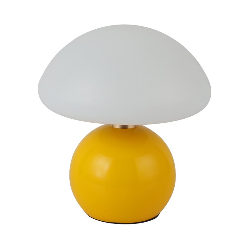 Mushroom Kids Table Lamp Acrylic Shade Metal Ball Base Touch Control USB Rechargeable Tri-Color LED 5 Colors 7.8 Inch