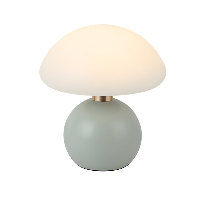 Mushroom Kids Table Lamp Acrylic Shade Metal Ball Base Touch Control USB Rechargeable Tri-Color LED 5 Colors 7.8 Inch