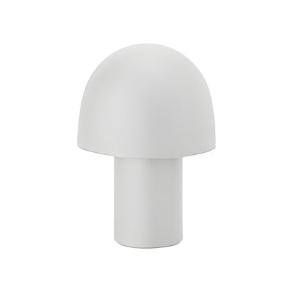 Frosted Dome Mushroom Table Lamp Electroplated Metal Nordic Plug-In 2 Sizes White Orange or Green