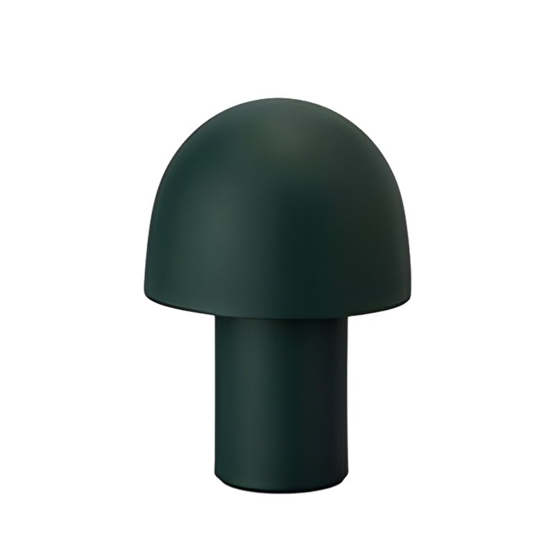 Frosted Dome Mushroom Table Lamp Electroplated Metal Nordic Plug-In 2 Sizes White Orange or Green