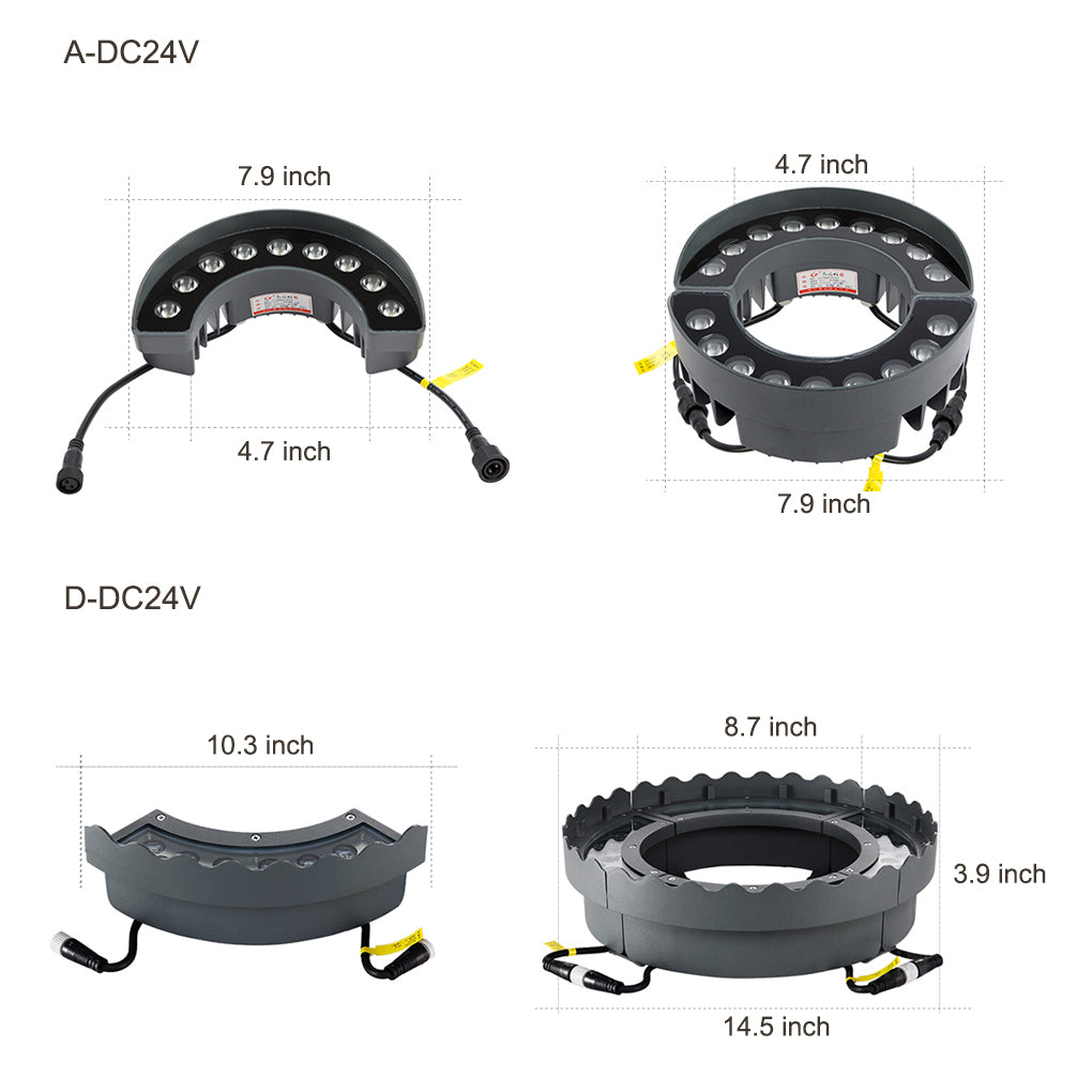 LED Tree Ring Light Outdoor Waterproof Uplight Landscape Spotlight for Trees