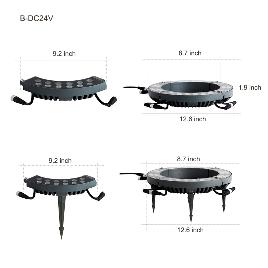 LED Tree Ring Light Outdoor Waterproof Uplight Landscape Spotlight for Trees