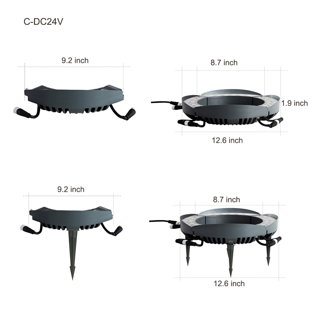 LED Tree Ring Light Outdoor Waterproof Uplight Landscape Spotlight for Trees