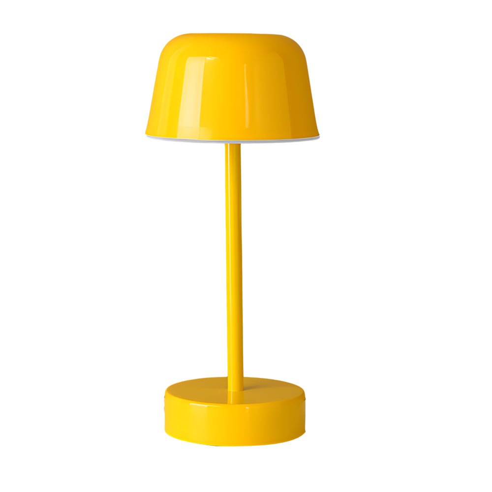 Rechargeable Hat Style Metal Table Lamp 3-Color Tunable Touch Control 9H Battery 4 Colors