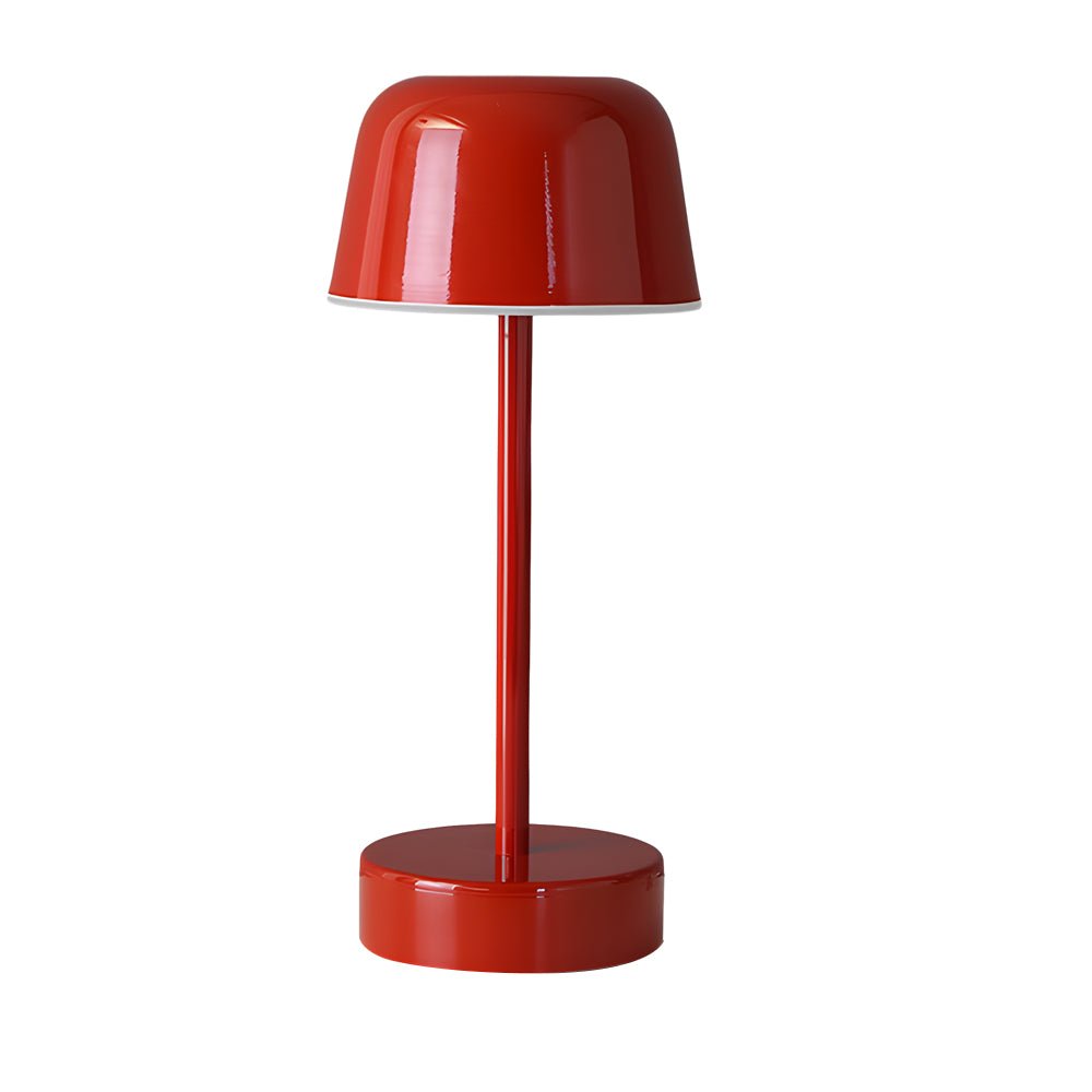 Rechargeable Hat Style Metal Table Lamp 3-Color Tunable Touch Control 9H Battery 4 Colors