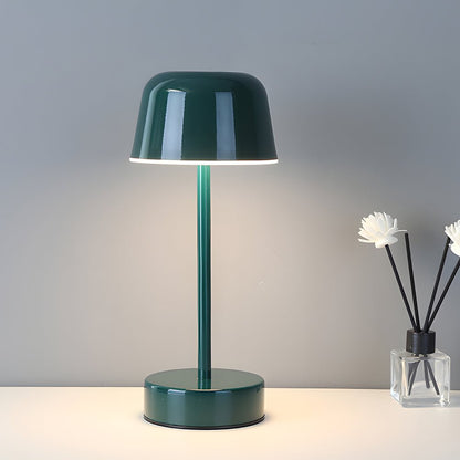 Rechargeable Hat Style Metal Table Lamp 3-Color Tunable Touch Control 9H Battery 4 Colors