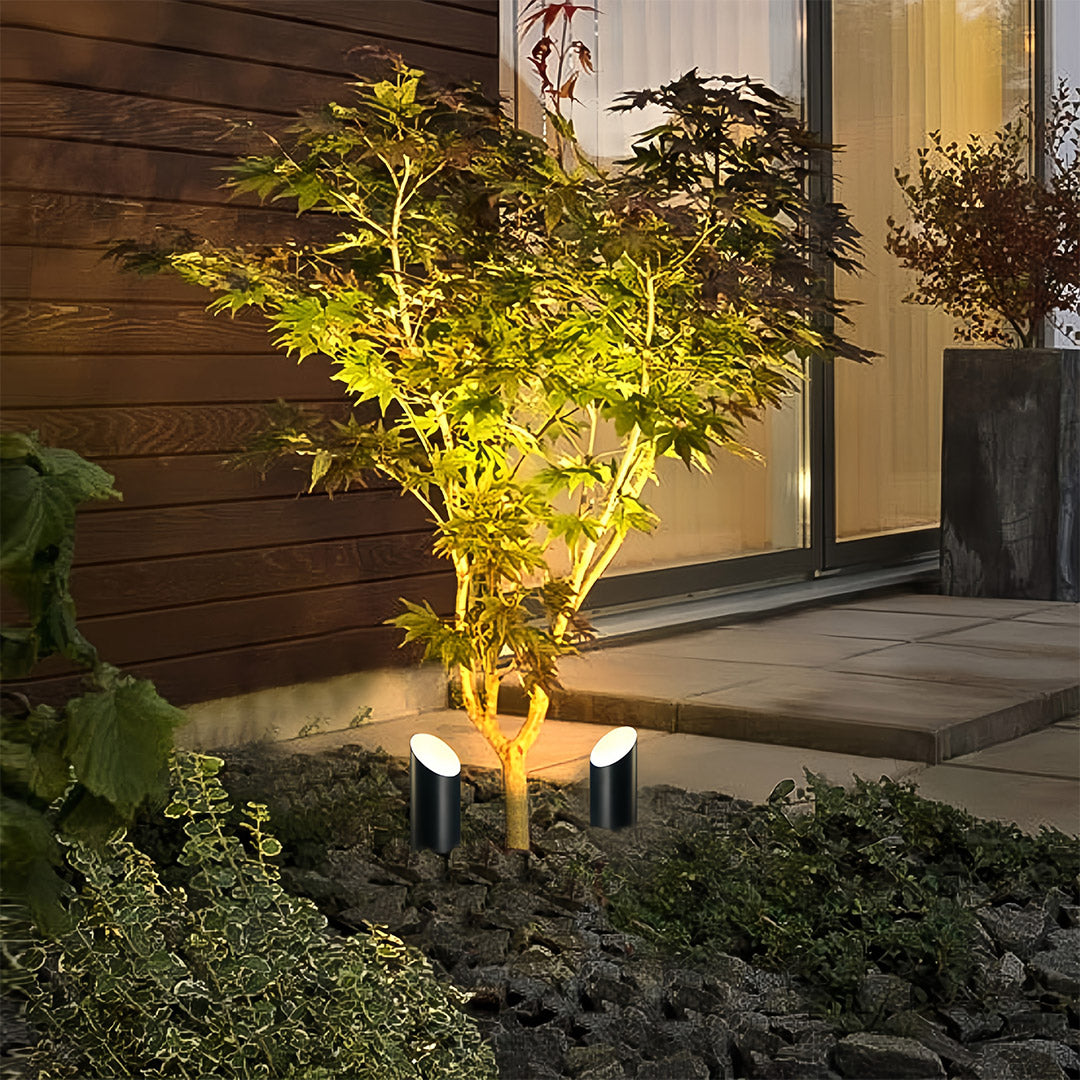 Outdoor LED Tree Uplight Column Stainless Steel 5W 3000K IP54 Hardwired 2 Heights 23.6 or 31.5 Inch
