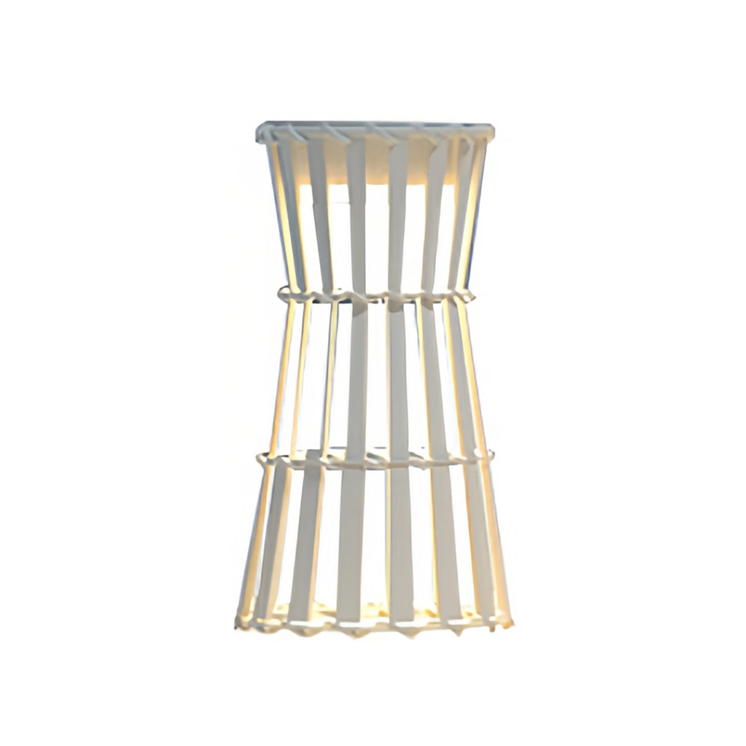 Silhouette Stainless Steel Slat Outdoor Floor Lantern IP54 Solar/Hardwired 3000K
