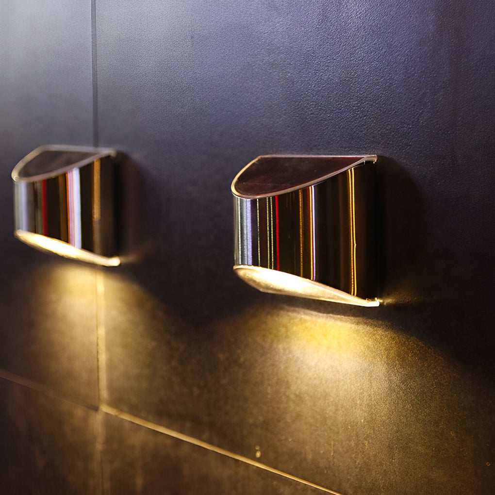 Outdoor Wall Sconce Stainless Steel Silver LED Warm White or Daylight
