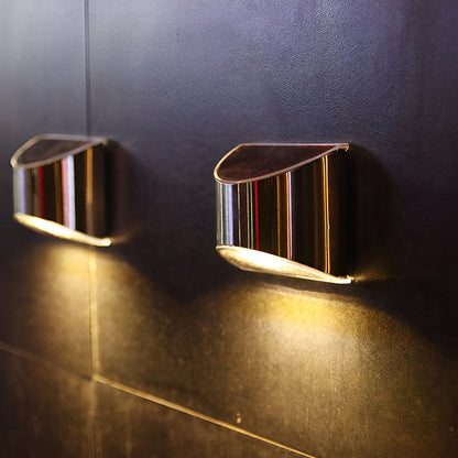 Outdoor Wall Sconce Stainless Steel Silver LED Warm White or Daylight