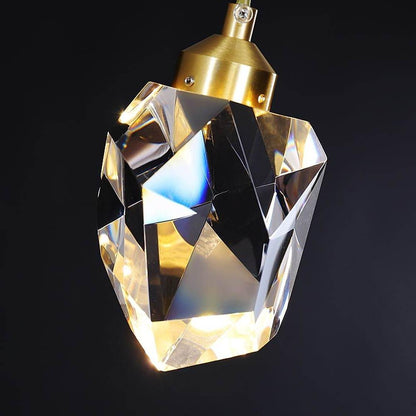 Chandelier Metal Crystal G9 9-Light Sputnik Irregular Cut Gold Matte Electroplated Modern Artistic Warm White / White