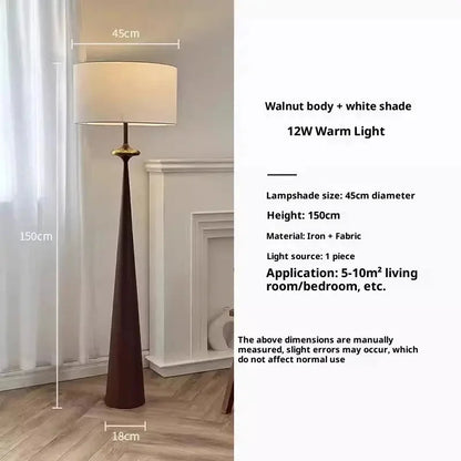 Wabi-Sabi Fabric Floor Lamp – Sculptural Standing Light