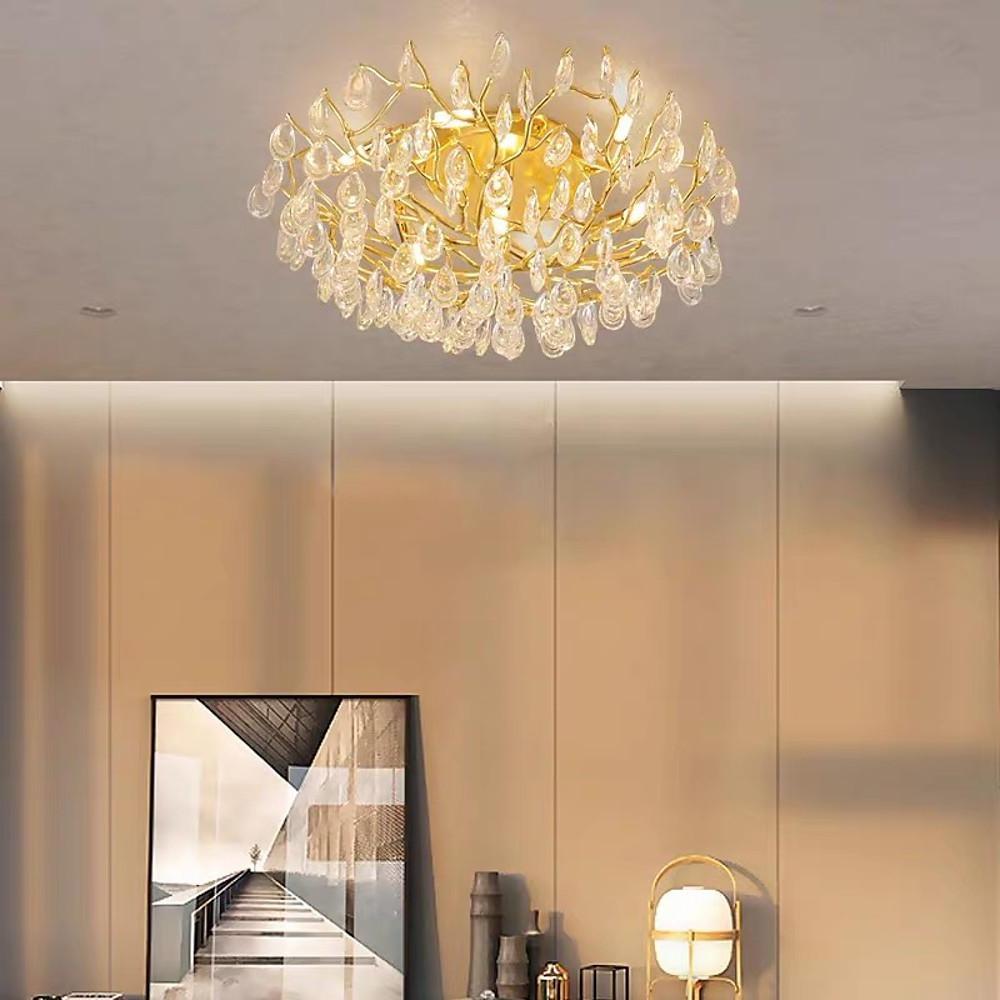 Firefly Sputnik Chandelier Aluminum Crystal G9 LED 3-Step Dimming Modern