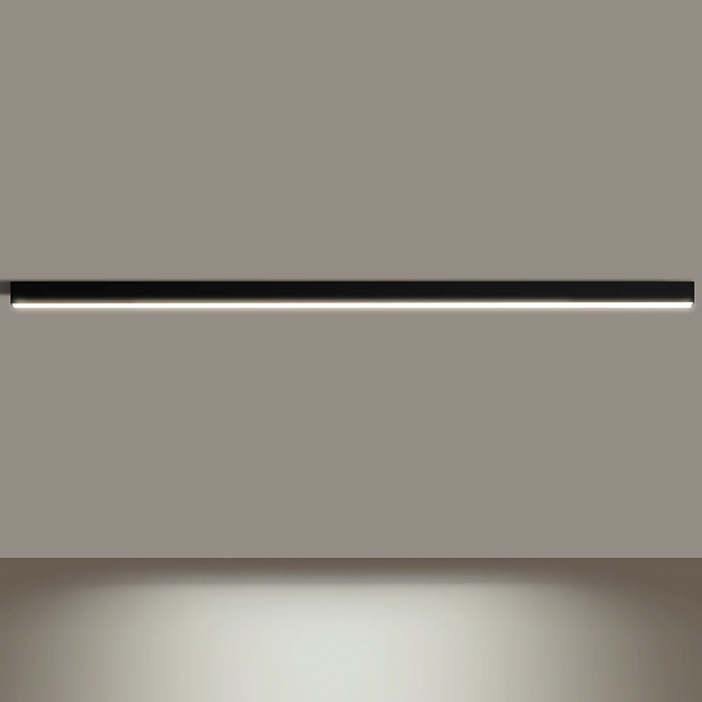 Linear LED Flush Mount Ceiling Light Aluminium Acrylic 3-Step CCT Dimmable Black White 5 Lengths