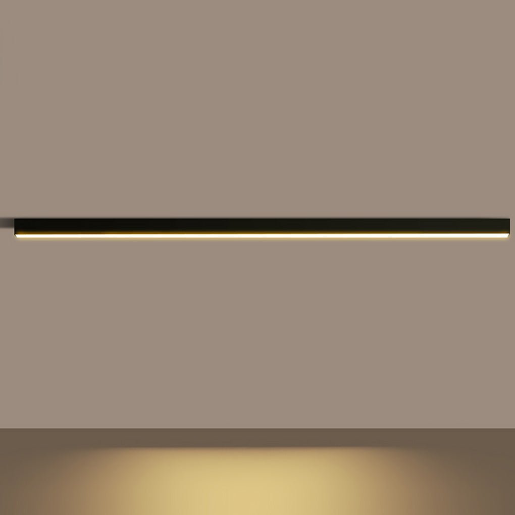Linear LED Flush Mount Ceiling Light Aluminium Acrylic 3-Step CCT Dimmable Black White 5 Lengths
