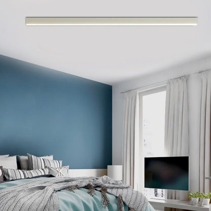 Linear LED Flush Mount Ceiling Light Aluminium Acrylic 3-Step CCT Dimmable Black White 5 Lengths
