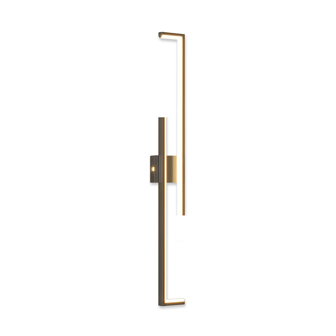 Linear LED Wall Sconce Bar Modern Minimalist Iron 3CCT Hardwired Black Gold