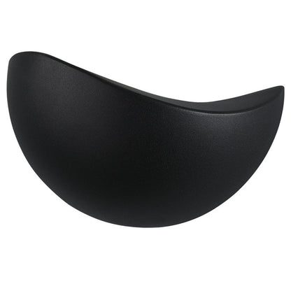 Modern Half Moon LED Wall Sconce Indoor Outdoor Uplight Waterproof Hallway Bedroom Black White