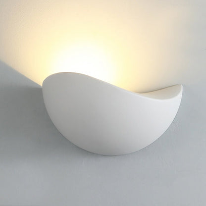 Modern Half Moon LED Wall Sconce Indoor Outdoor Uplight Waterproof Hallway Bedroom Black White