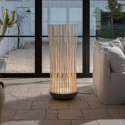 Reed Bundle Acrylic LED Outdoor Floor Lamp IP54 Stainless Steel 3000K Uplight