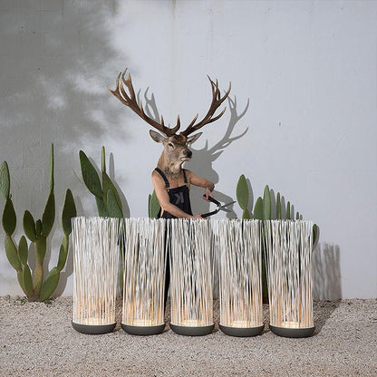 Reed Bundle Acrylic LED Outdoor Floor Lamp IP54 Stainless Steel 3000K Uplight