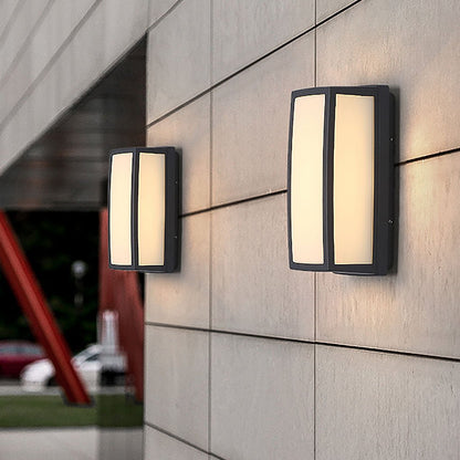 Double-Layer Acrylic LED Outdoor Wall Sconce IP54 Arc & Square Die-Cast Aluminium