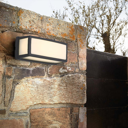 Double-Layer Acrylic LED Outdoor Wall Sconce IP54 Arc & Square Die-Cast Aluminium