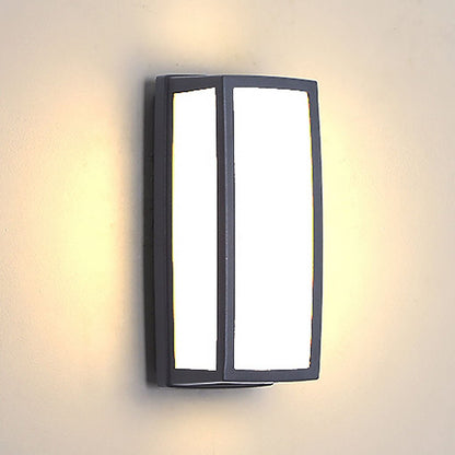 Double-Layer Acrylic LED Outdoor Wall Sconce IP54 Arc & Square Die-Cast Aluminium