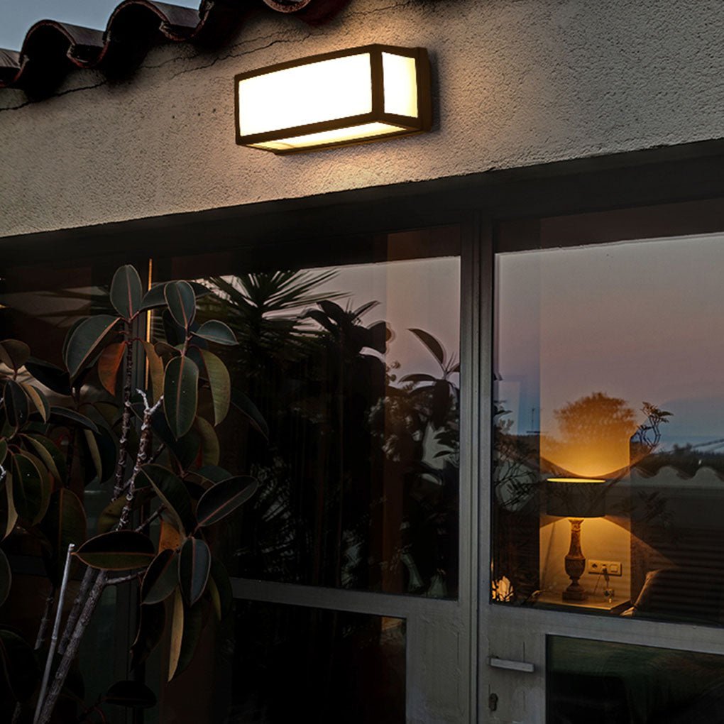 Double-Layer Acrylic LED Outdoor Wall Sconce IP54 Arc & Square Die-Cast Aluminium