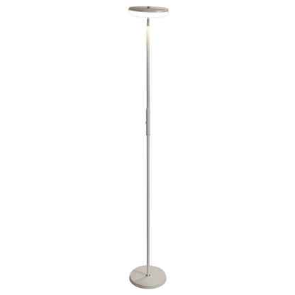 Modern Floor Lamp LED 360 Degree Adjustable Head Uplight Downlight Acrylic Disc Iron Dimmable Remote 3 Color Modes Black White 71 Inch