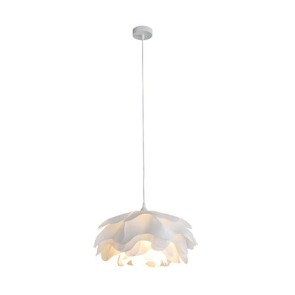 Multi-Layer Acrylic Flower Pendant Light in White Iron and Acrylic with 3-Step Colour Temperature in Three Sizes