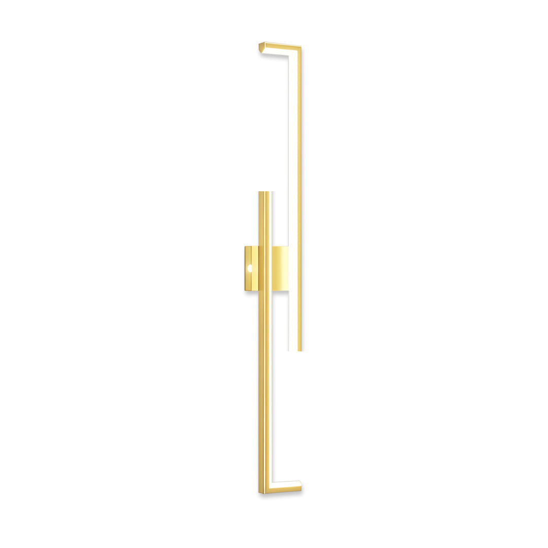 Linear LED Wall Sconce Bar Modern Minimalist Iron 3CCT Hardwired Black Gold