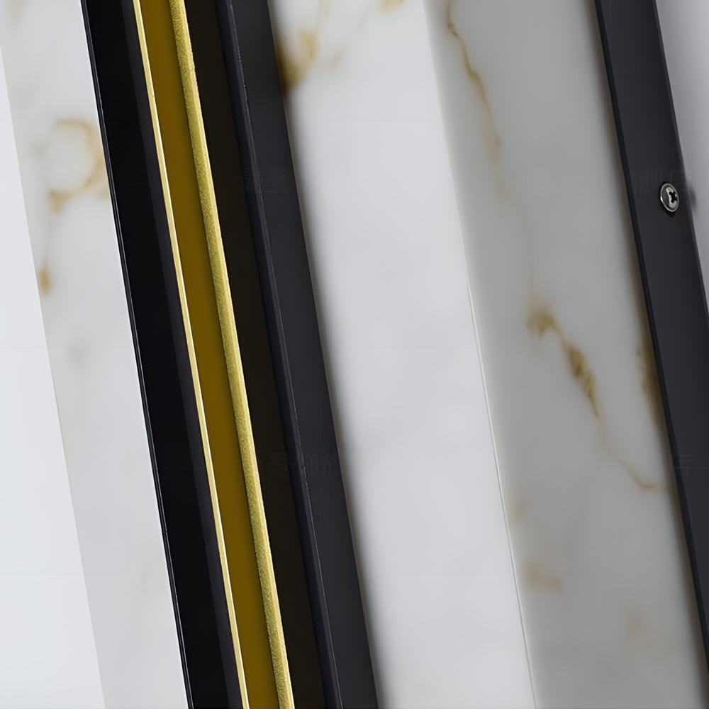 Modern LED Outdoor Wall Sconce Stainless Steel Resin Marble 30W 3CCT IP54 Black Gold 27 Inch