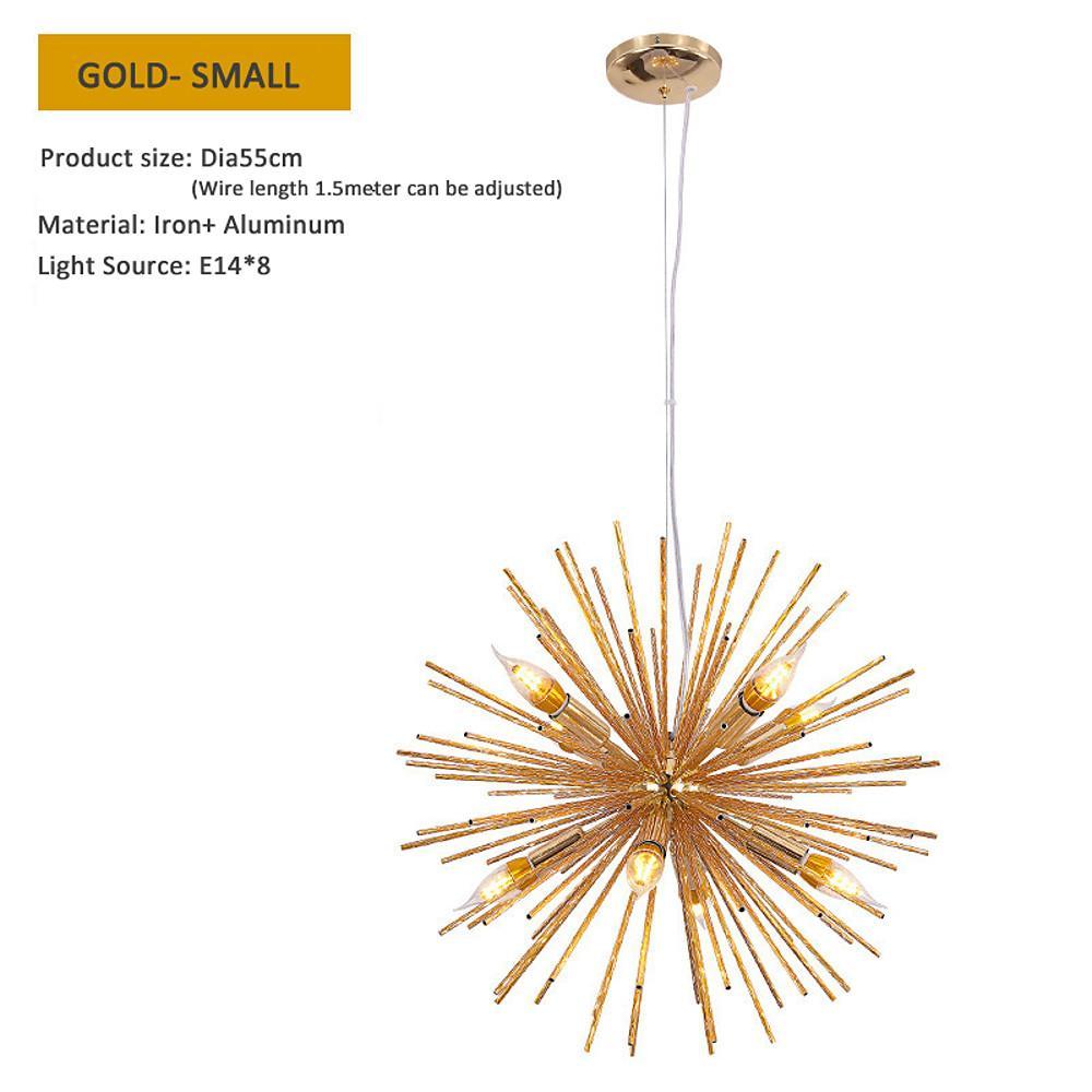 Geometric Starburst Chandelier – Modern Dining Room Statement Fixture