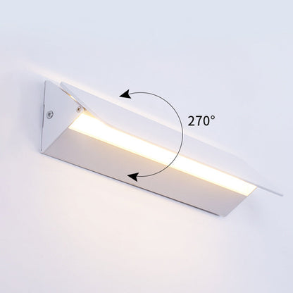 Adjustable COB LED Wall Sconce Aluminum 270° Rotation Hardwired Bedroom Hallway White