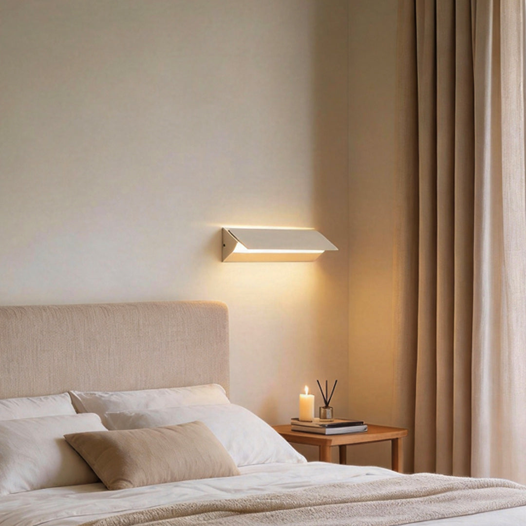 Adjustable COB LED Wall Sconce Aluminum 270° Rotation Hardwired Bedroom Hallway White