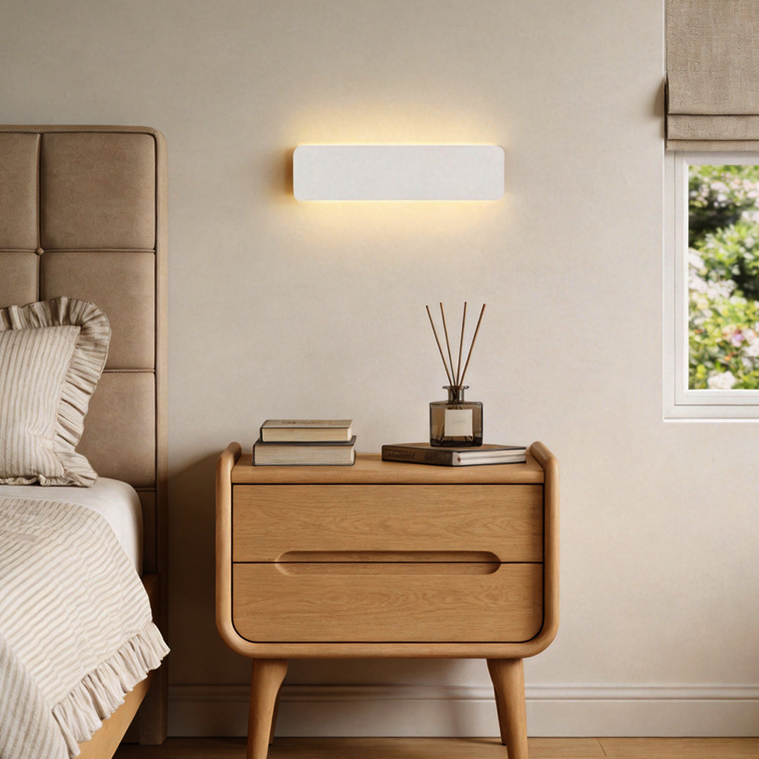 Adjustable COB LED Wall Sconce Aluminum 270° Rotation Hardwired Bedroom Hallway White