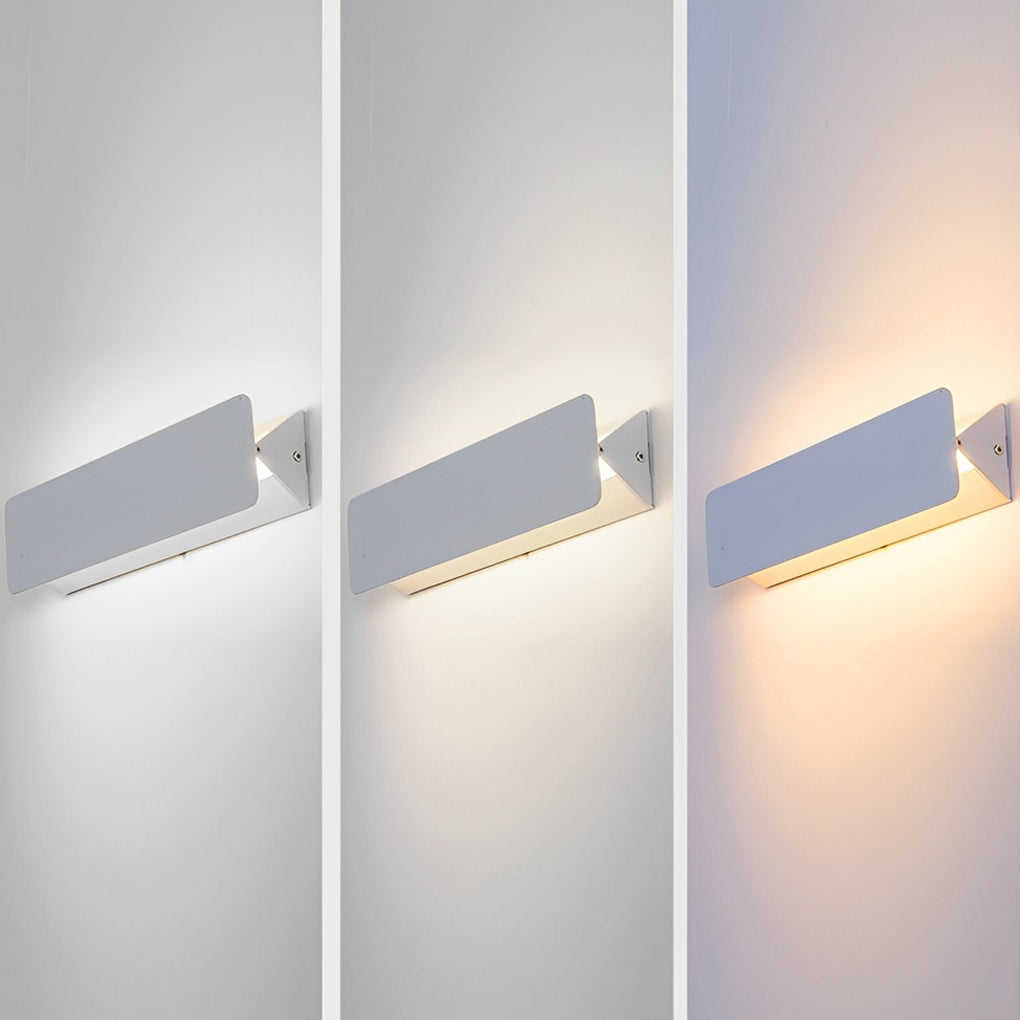 Adjustable COB LED Wall Sconce Aluminum 270° Rotation Hardwired Bedroom Hallway White