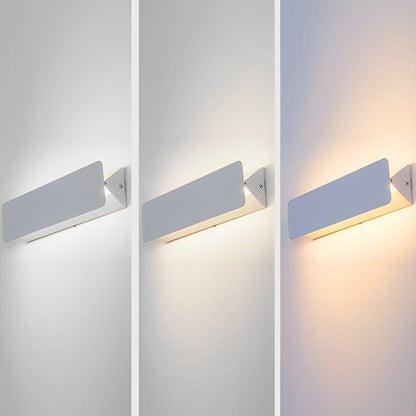 Adjustable COB LED Wall Sconce Aluminum 270° Rotation Hardwired Bedroom Hallway White