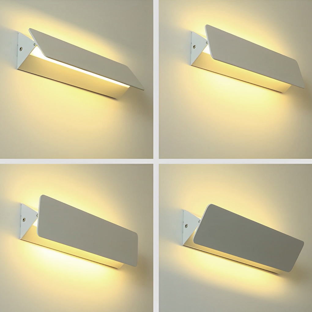 Adjustable COB LED Wall Sconce Aluminum 270° Rotation Hardwired Bedroom Hallway White