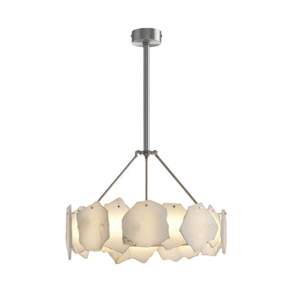 Modern Cloud Stone LED Chandelier with Full Copper Frame for Dining Room and Living Space