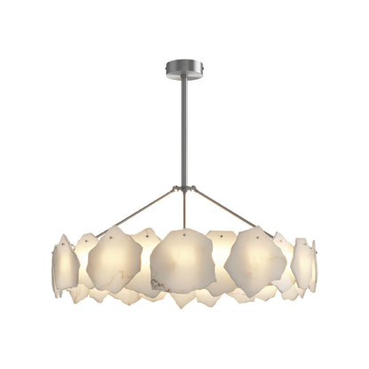 Modern Cloud Stone LED Chandelier with Full Copper Frame for Dining Room and Living Space