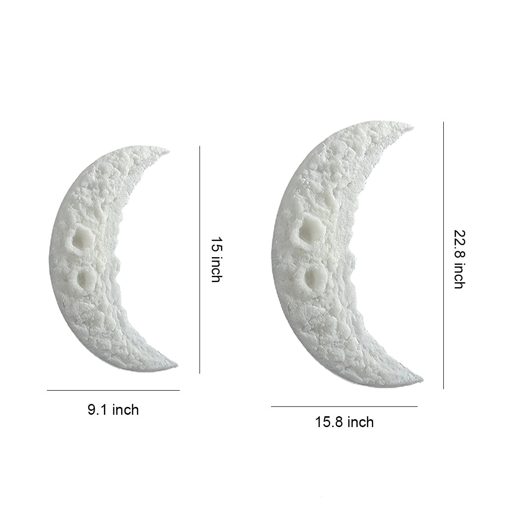 Crescent Moon LED Wall Sconce Dimmable Resin Bedroom Nursery Modern
