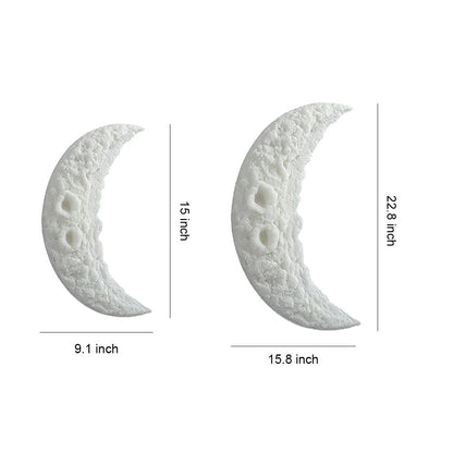 Crescent Moon LED Wall Sconce Dimmable Resin Bedroom Nursery Modern