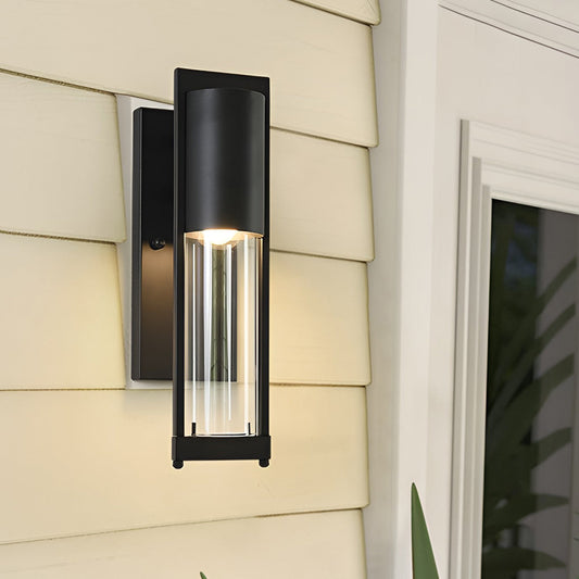 Retro Outdoor Wall Sconce Iron Glass E27 Black or Antique Copper 3000K 110V