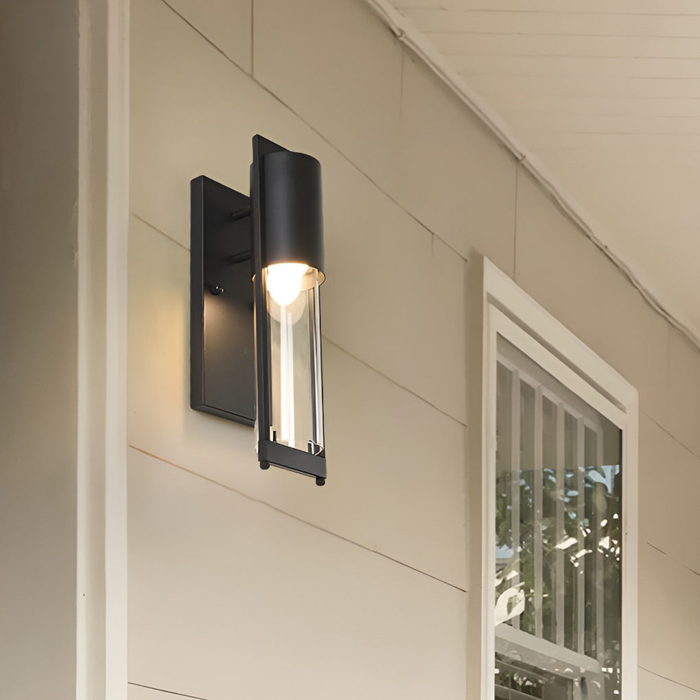 Retro Outdoor Wall Sconce Iron Glass E27 Black or Antique Copper 3000K 110V